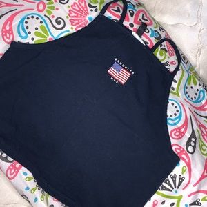 Navy blue halter/ cropped top